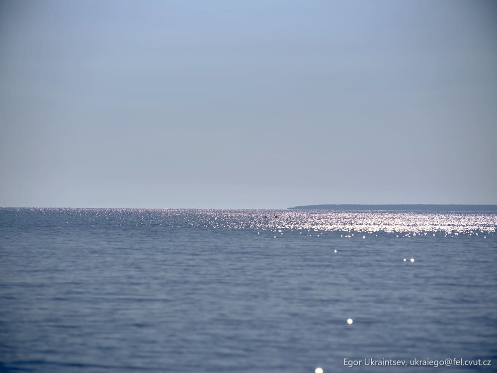 Ocean with a boat