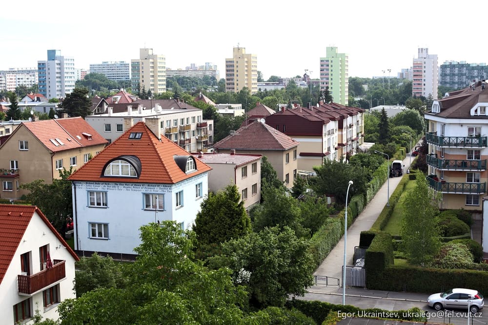 Residential area in the city