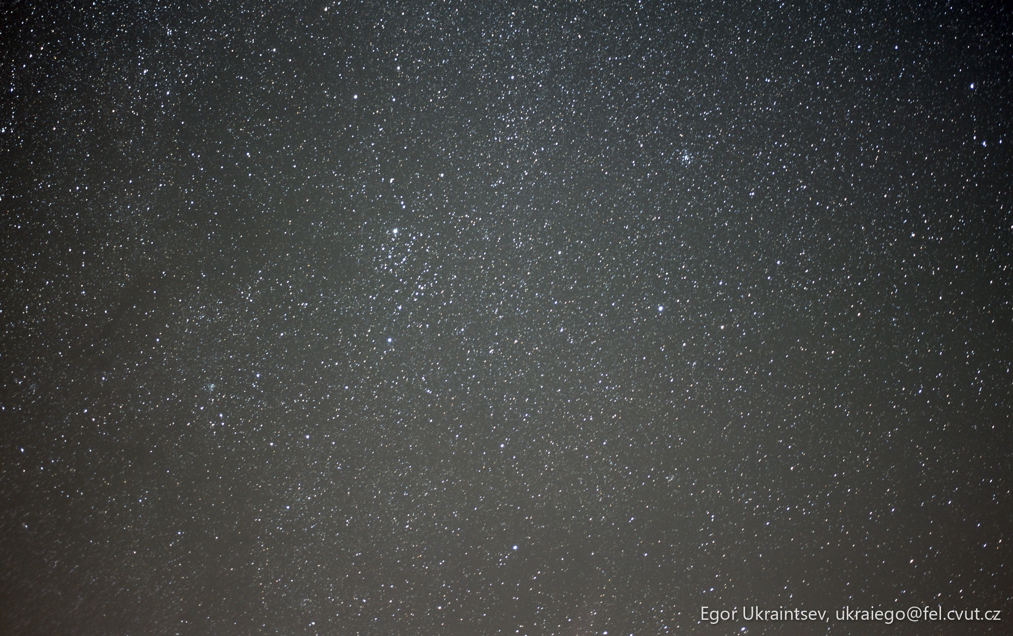 Night sky with stars · Bolid