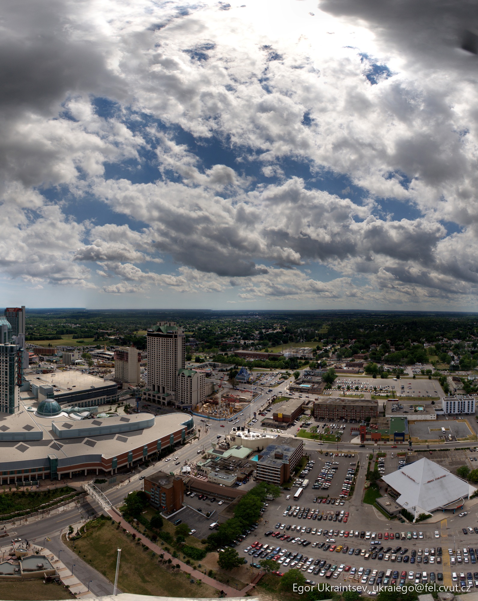 City under a cloudy sky