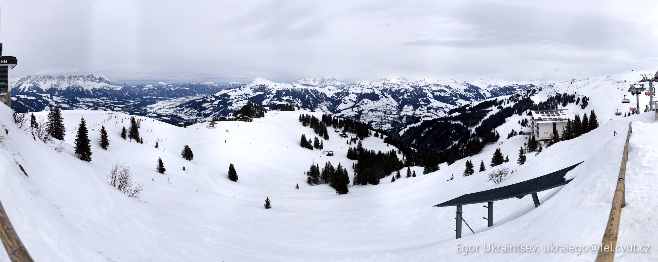 Snowboarder at the top of a mountain