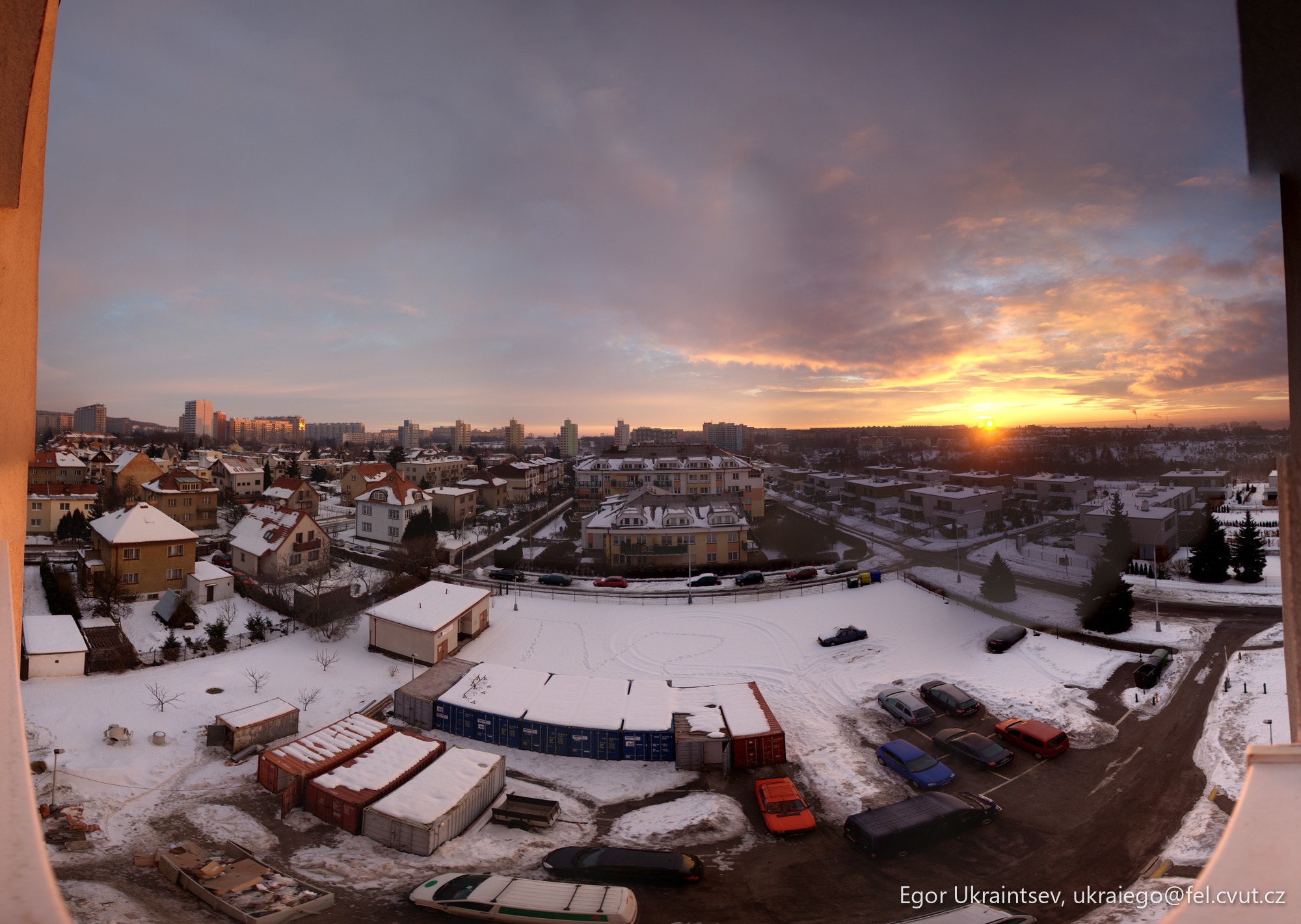 Snow covered city · Mazanka