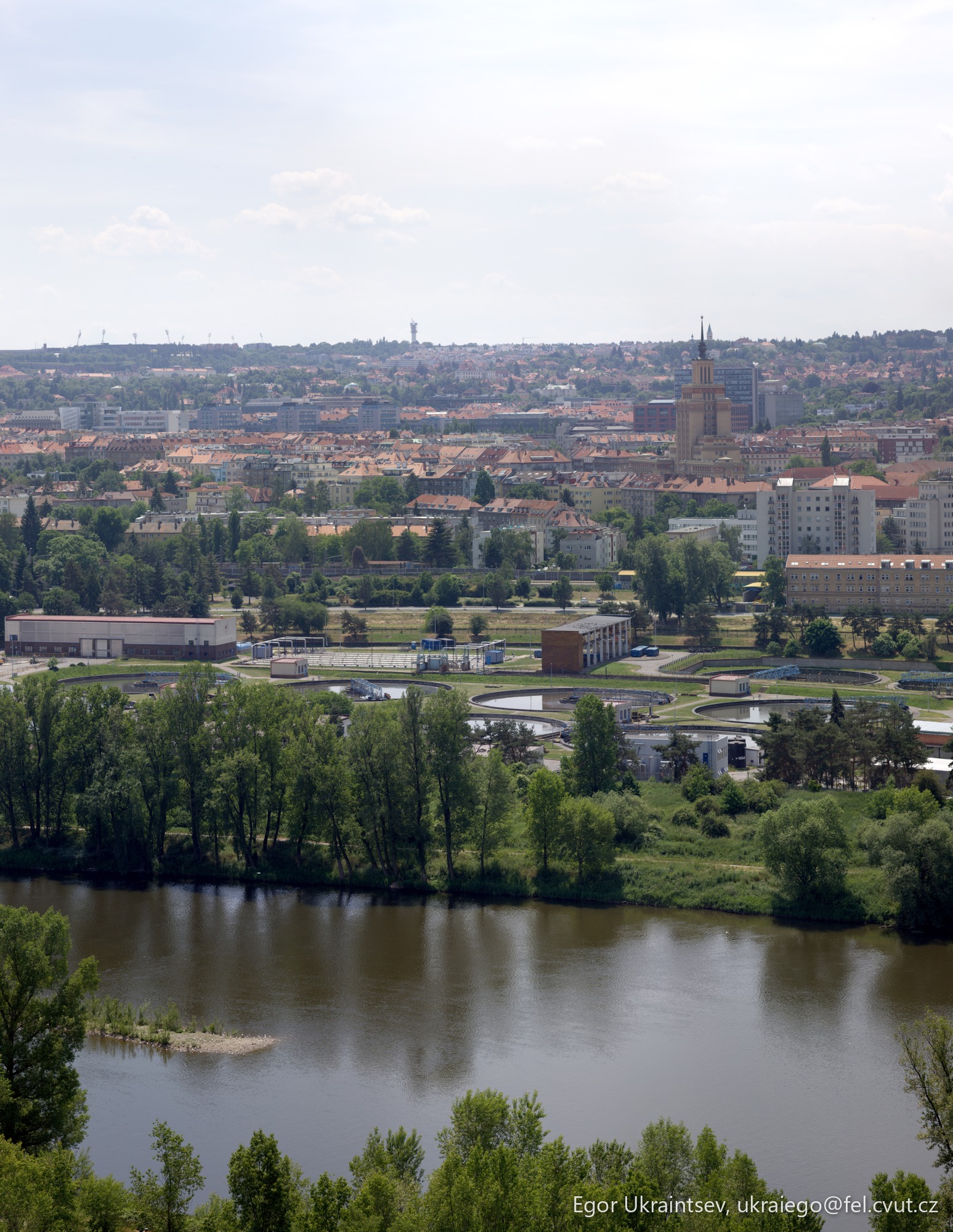 City and a river