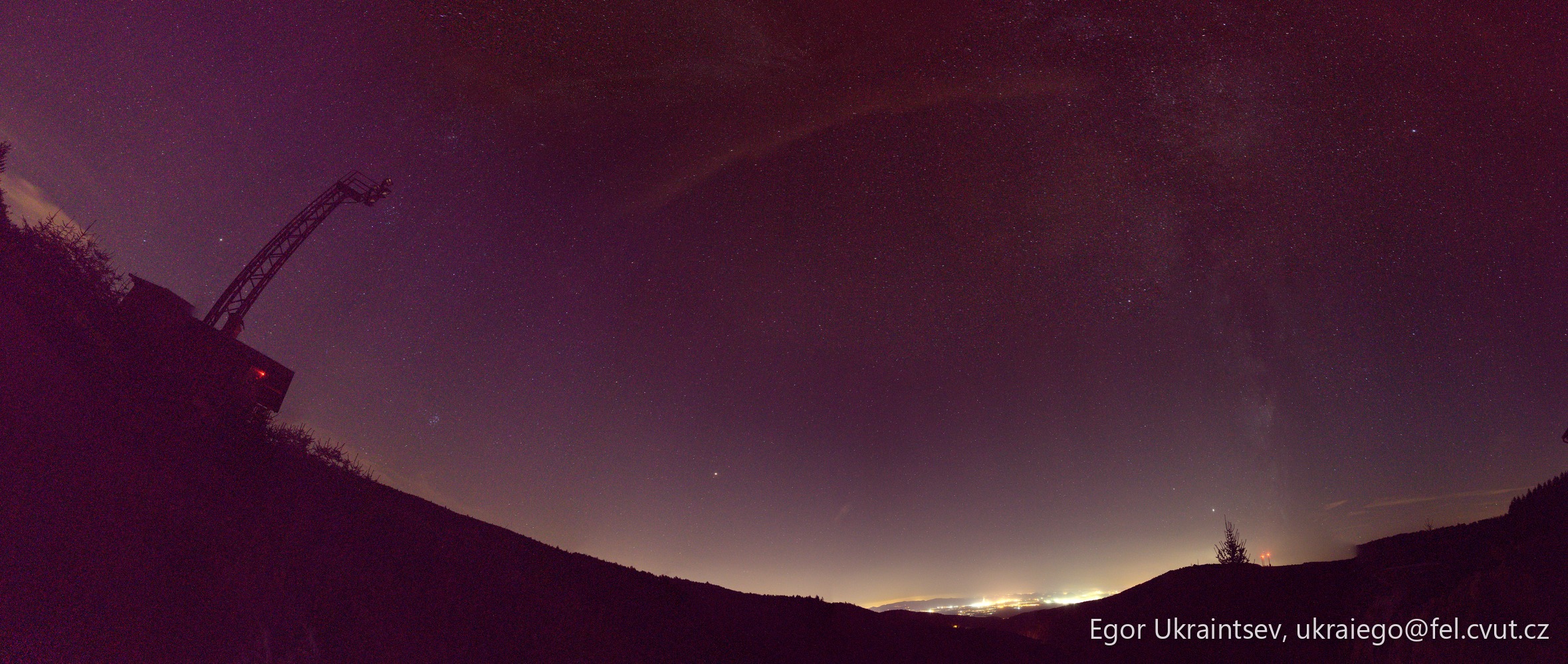 Night sky over a city