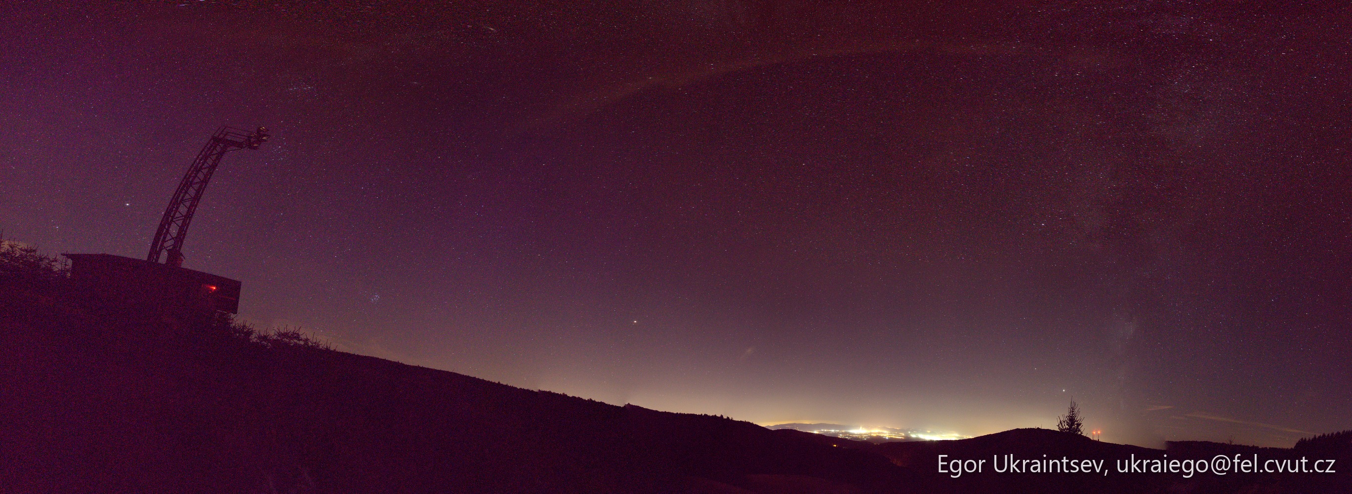 Night sky over a city