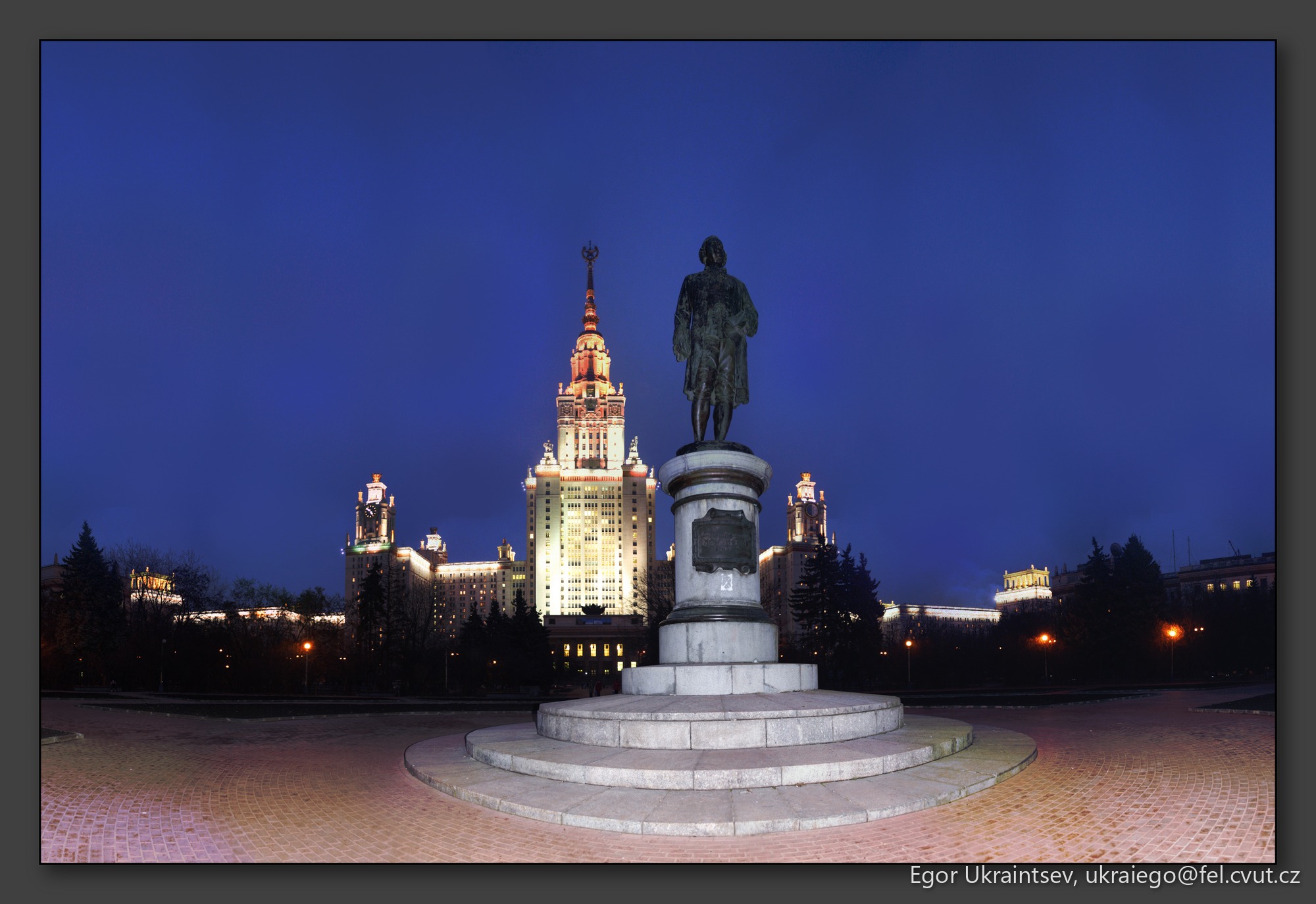 Statue in front of a building