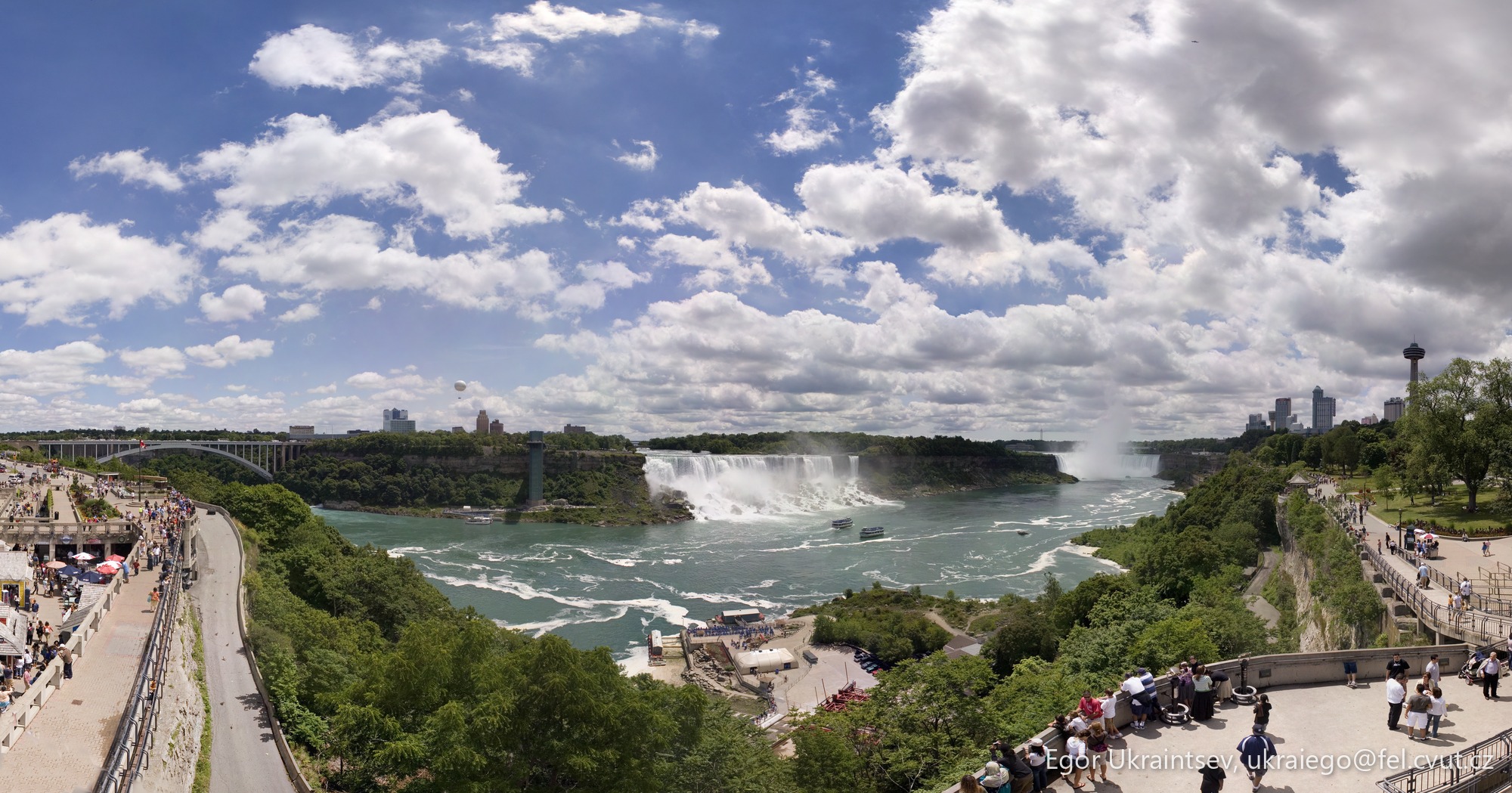 Niagara falls and the niagara