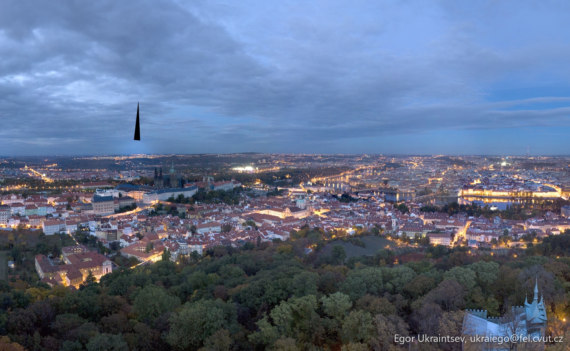 City of prague at night