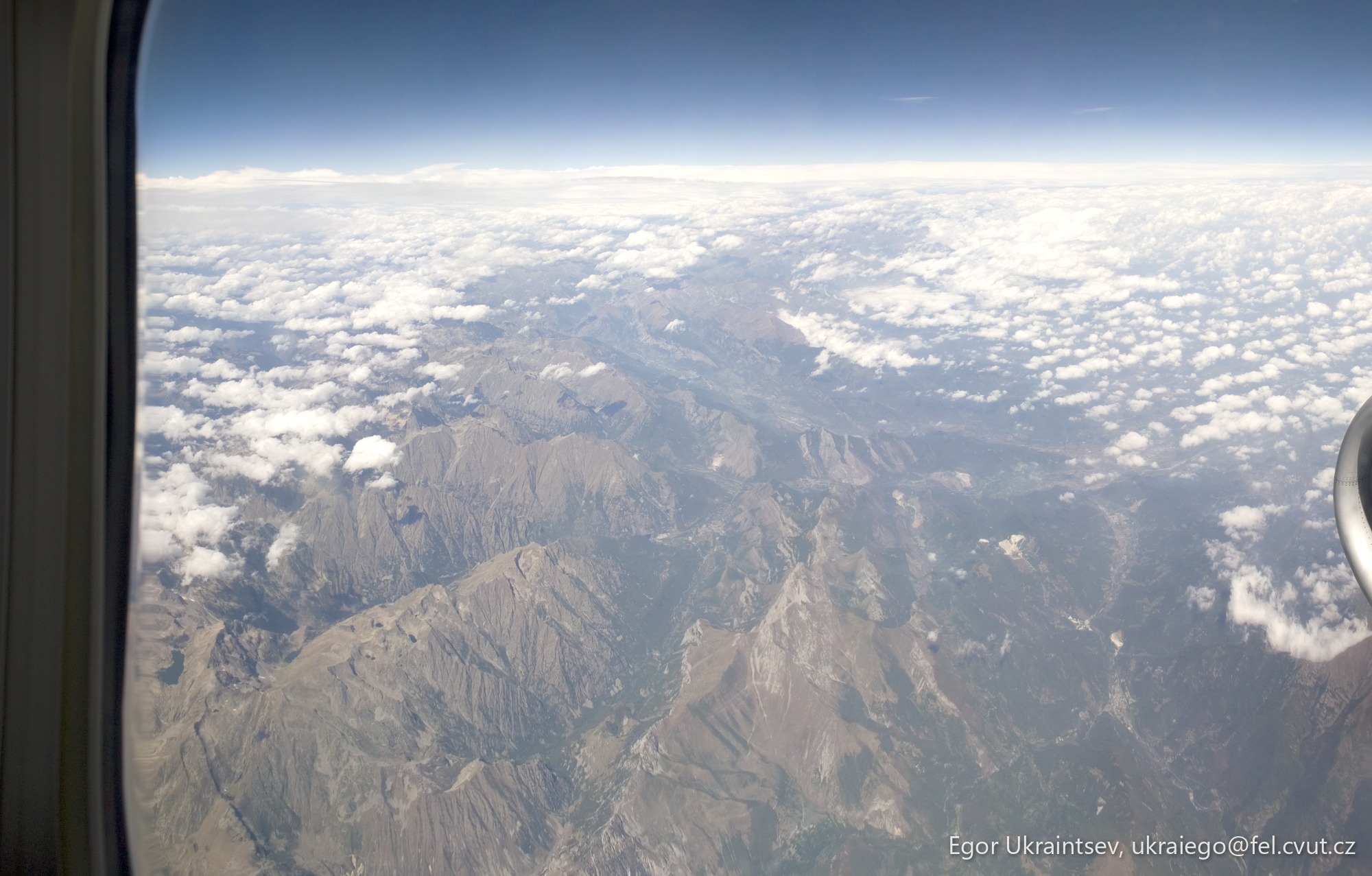 View from an airplane window
