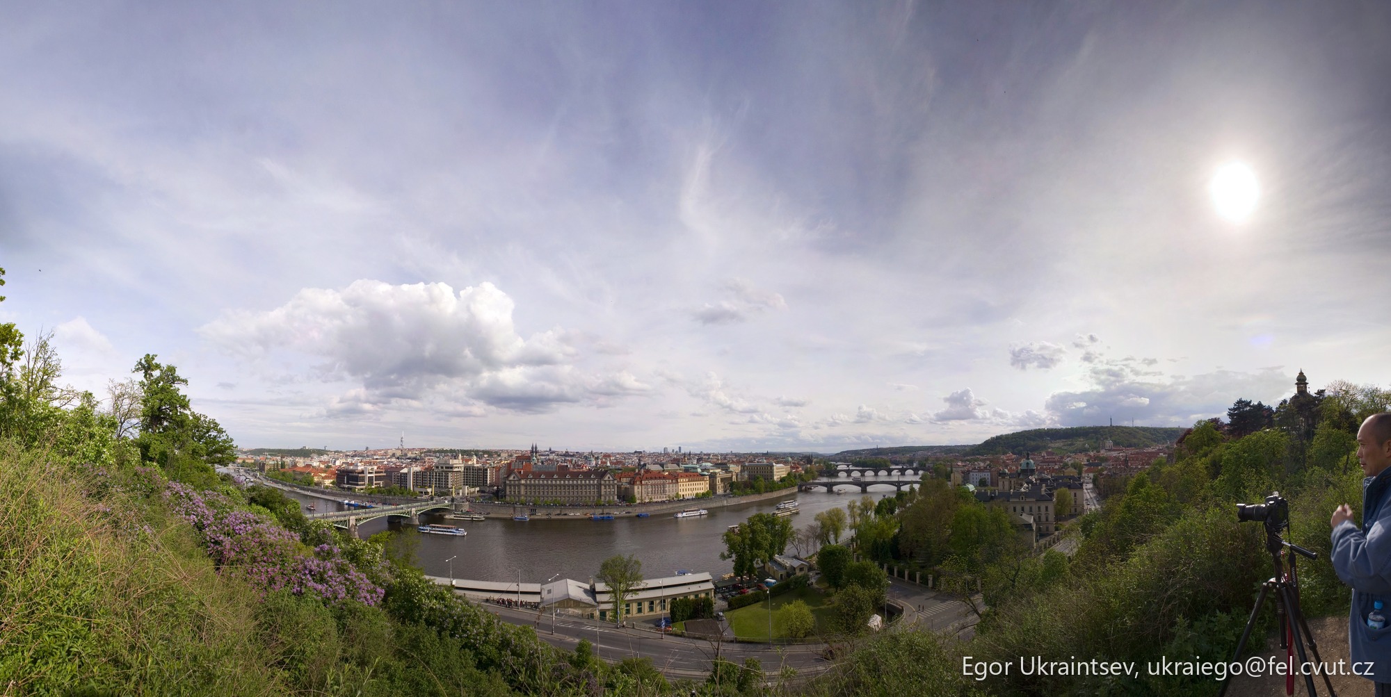 Vlta river in prague czech