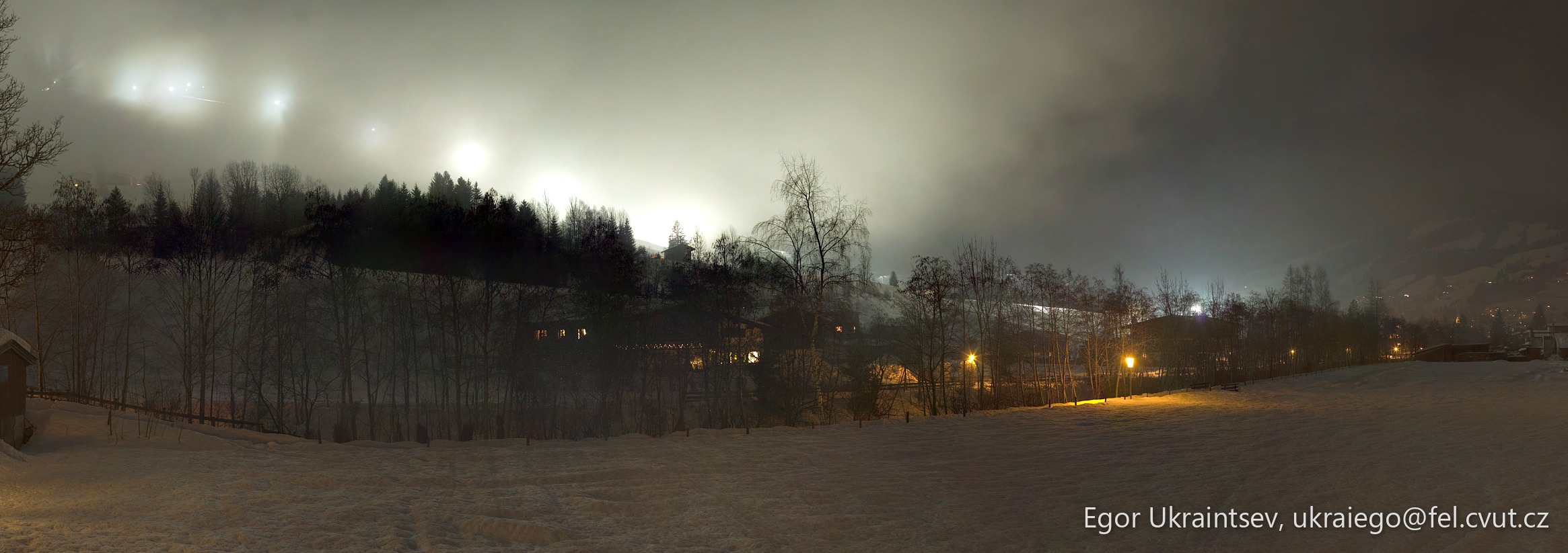 Snow covered ski slope