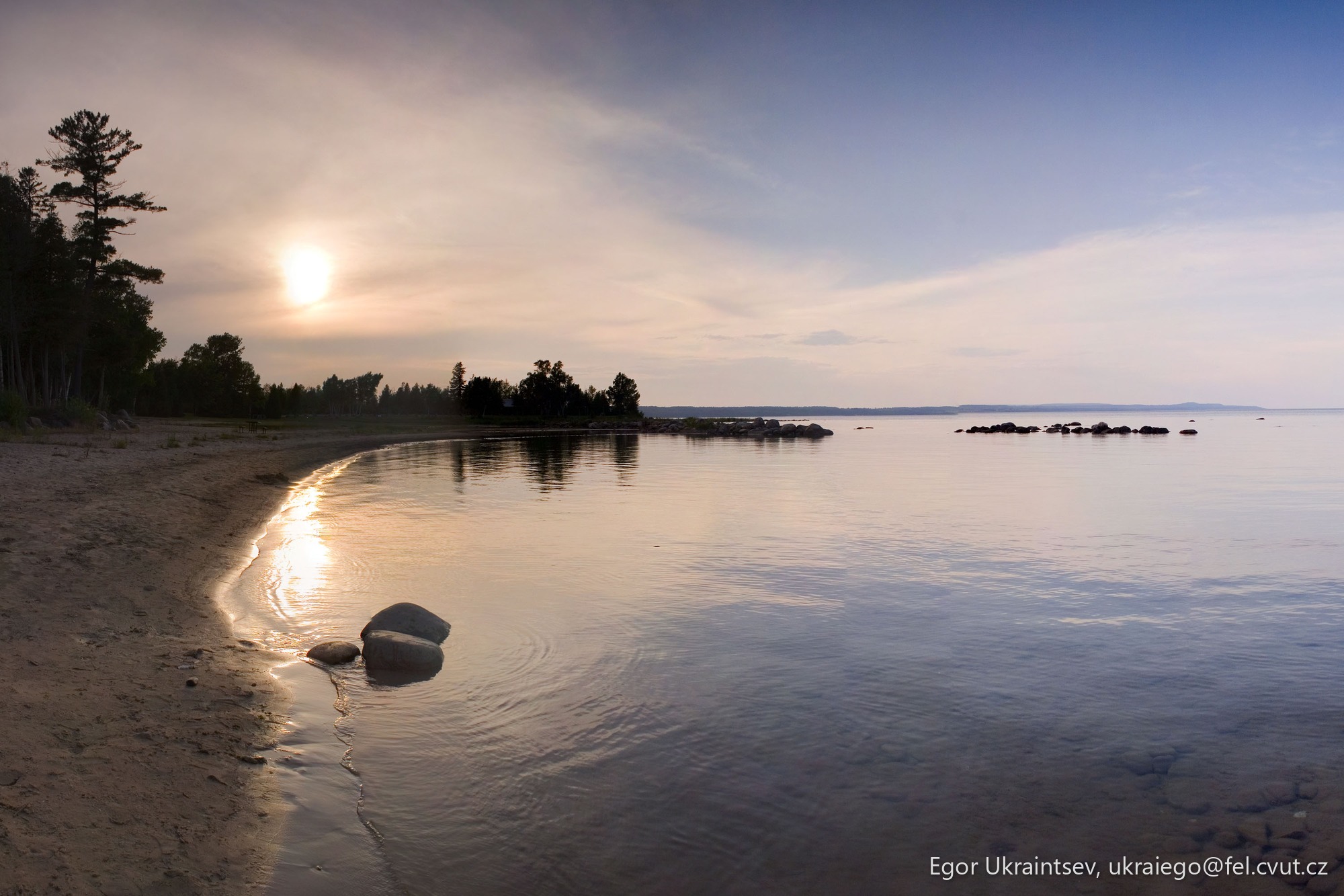 Beach at sunset