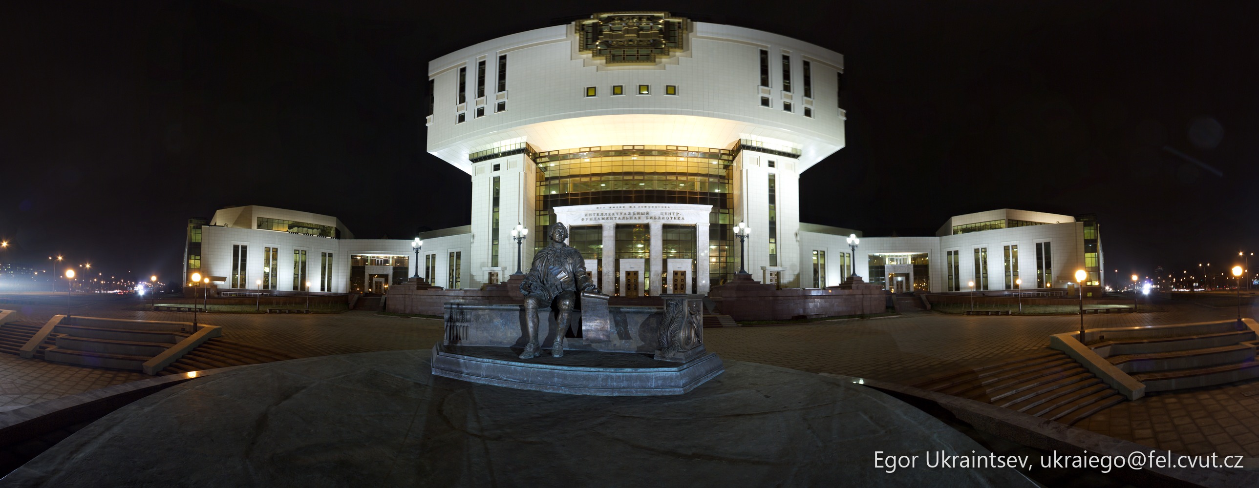 Statue in front of a building