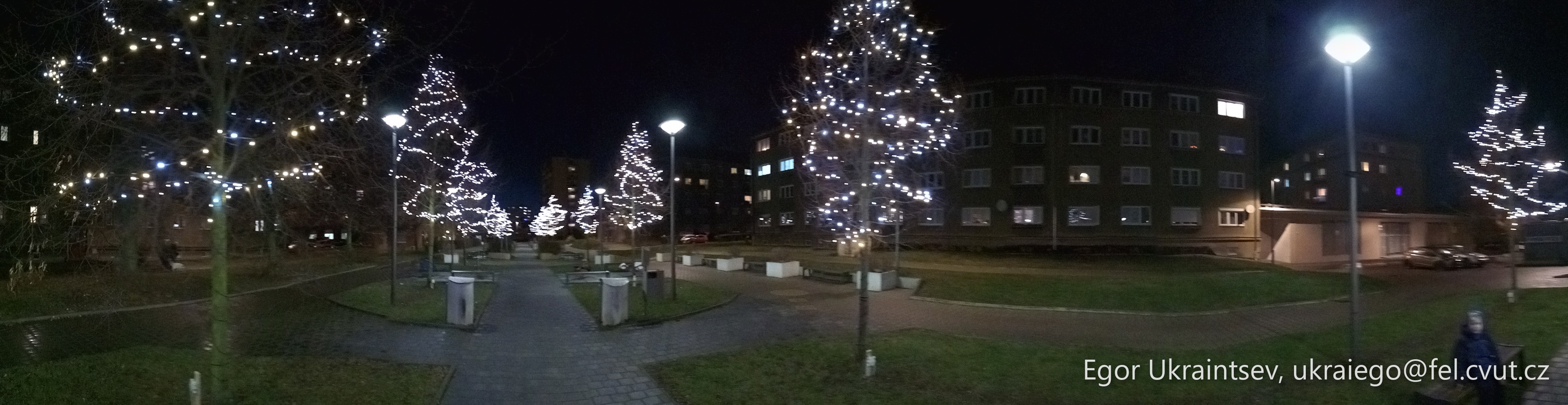 Christmas lights at night · P054 Phone 2020 12